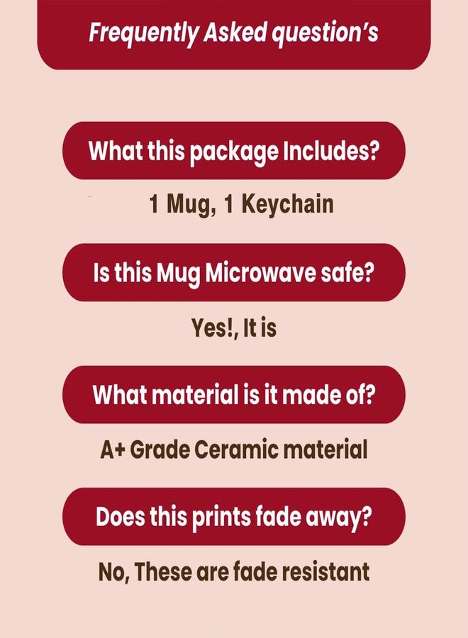 Gift Arcadia Happy Friendship Day Ceramic Coffee Mug with Keychain, My Dear Besti Cups, Friendship Day Gifts for Best Friend, Gifts for Men|Women, Children 330 ML (FD-6) - Image 4